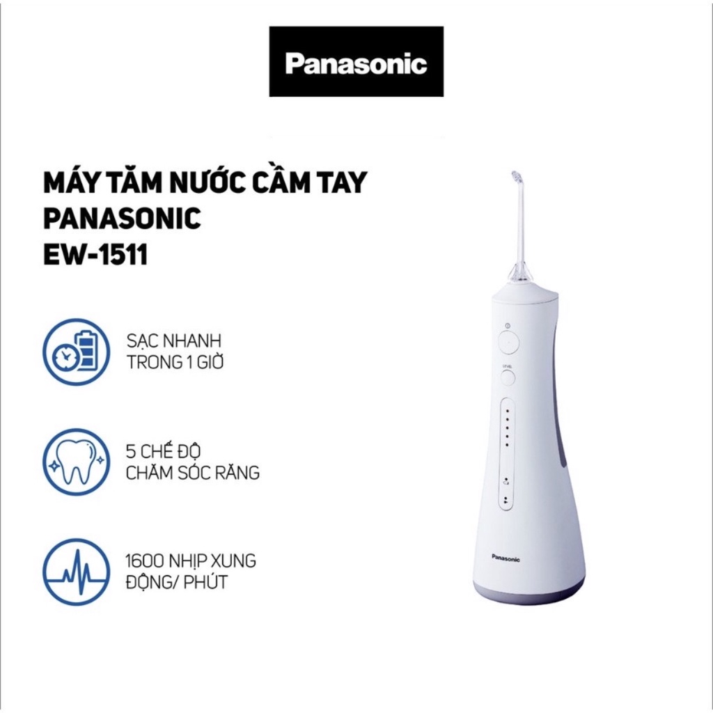 [Bảo hành chính hãng] Máy Tăm Nước Panasonic EW1511W451 Công Nghệ Siêu Âm