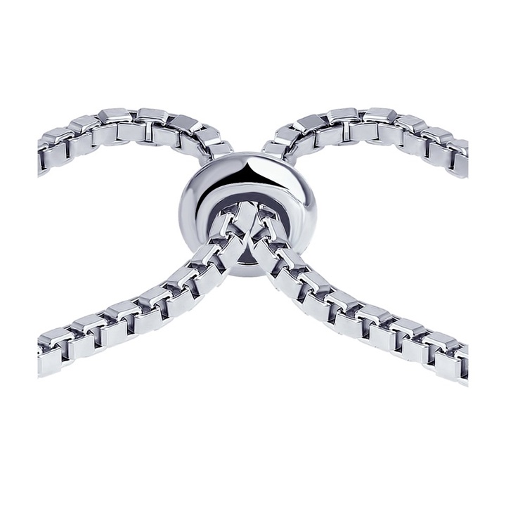 Vòng tay bạc Sokolov chính hãng dính 142 viên đá CZ 94050313-17.5