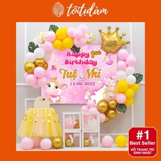 Set bóng trang trí sinh nhật PO-Y019 Set bóng sinh nhật cho bé - Tôi Tự Làm
