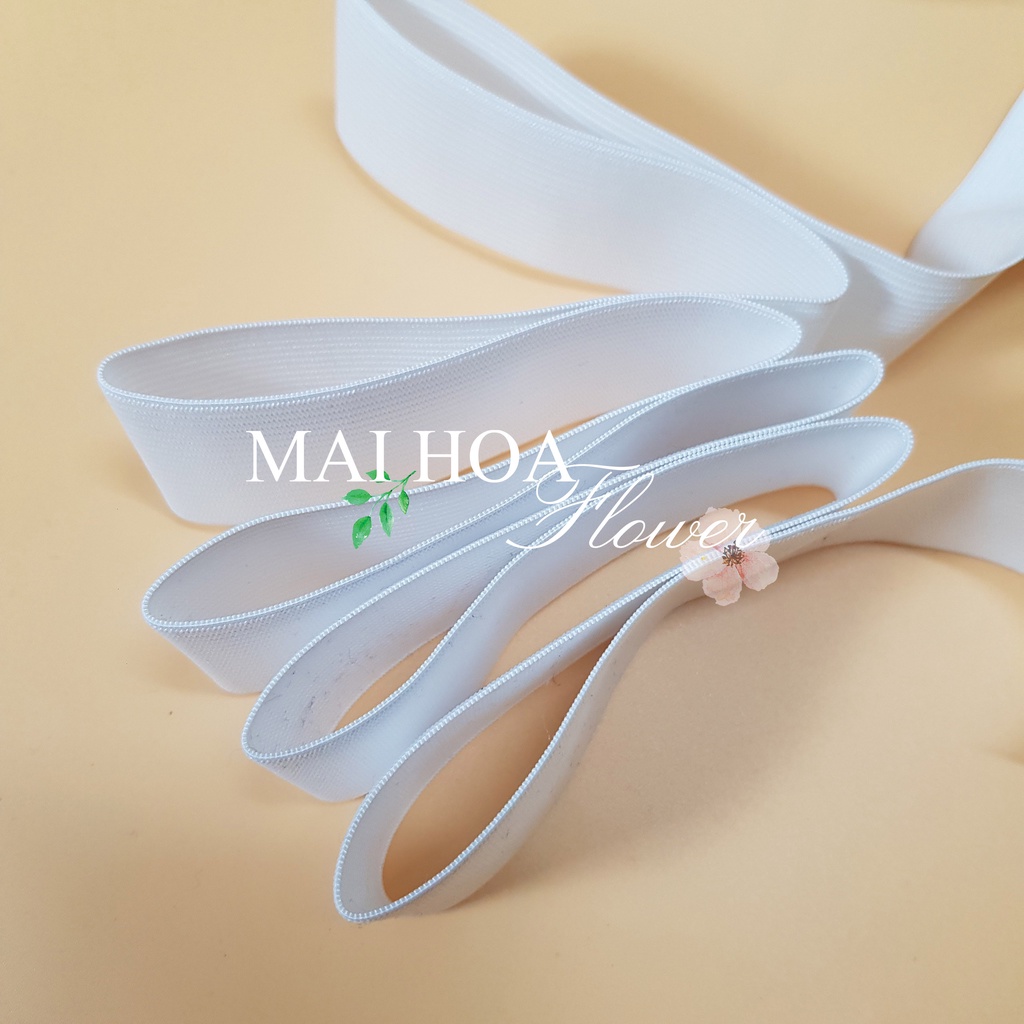 Dây thun may quần trắng size 3.5cm chun quần mỏng mềm giãn tốt mặc êm Maihoaflower