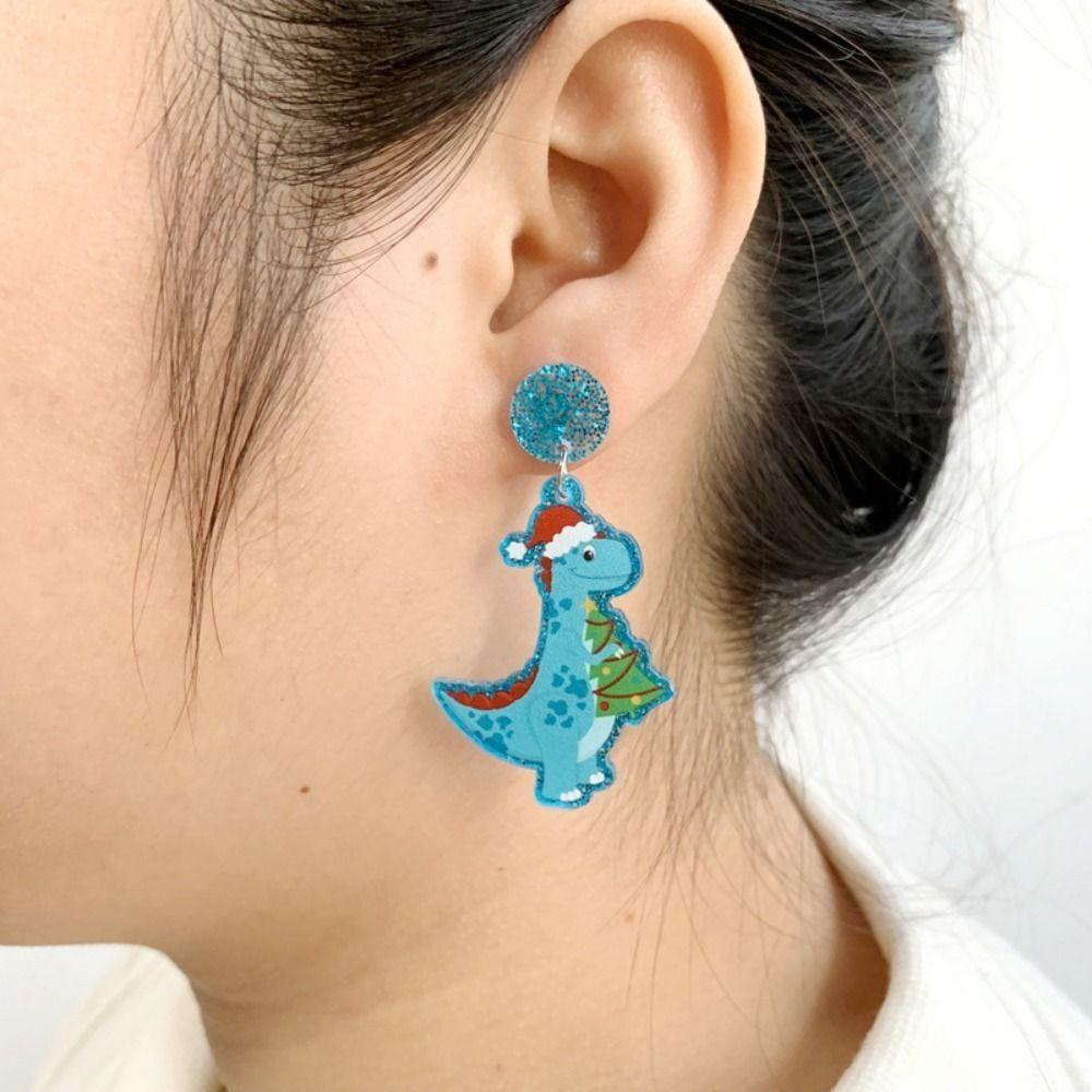 Khuyên Tai Acrylic Hình Khủng Long Dễ Thương Cho Nữ