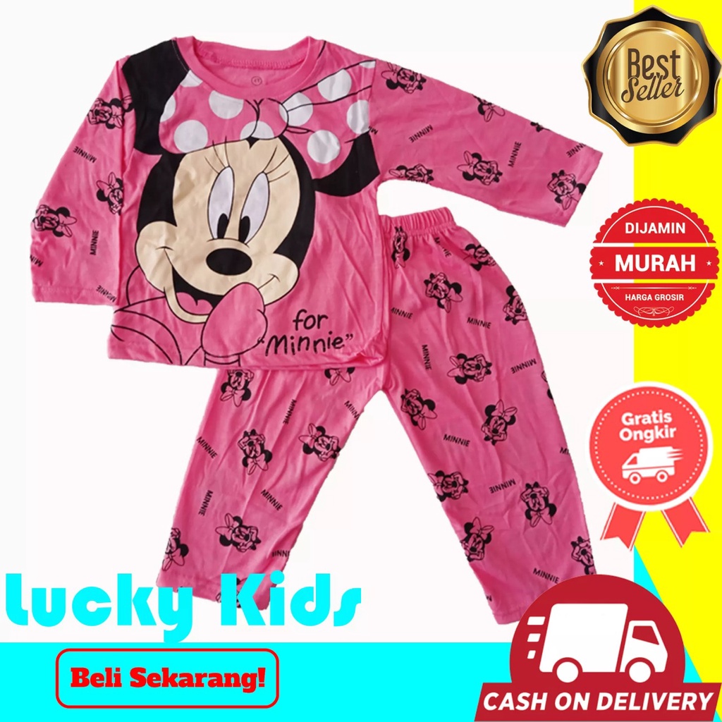 Bộ Quần Áo In Hình Chuột minnie Cho Bé Từ 1-10 Tuổi