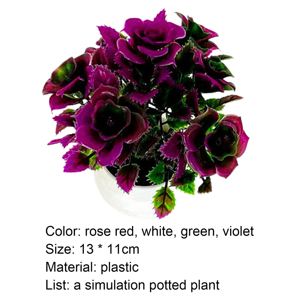 1 Bộ Cây Hoa Hồng Nhân Tạo Trang Trí Không Phai