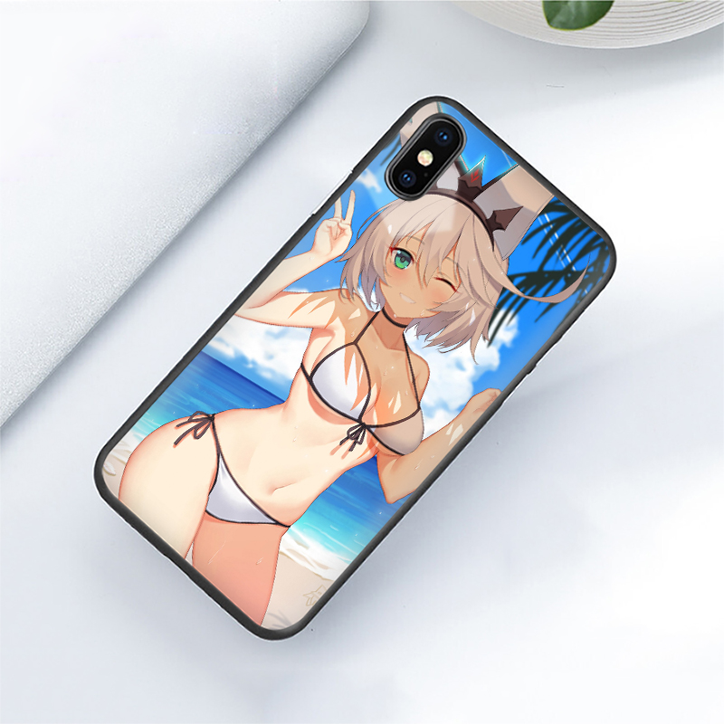 Ốp Lưng Silicone In Hình Anime Cô Gái Mặc Bikini Cho Iphone 11 12 Pro Mini Xs Max X Xr