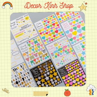Sticker dán trang trí sinh nhật, nhật ký, sổ tay ✍️✍️❣️freeship❣️