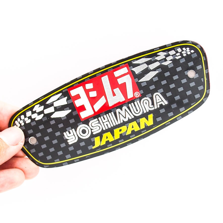 Set 2 miếng Sticker metal dán bô xe Sticker Factory - Chủ đề Yoshimura Exhaust
