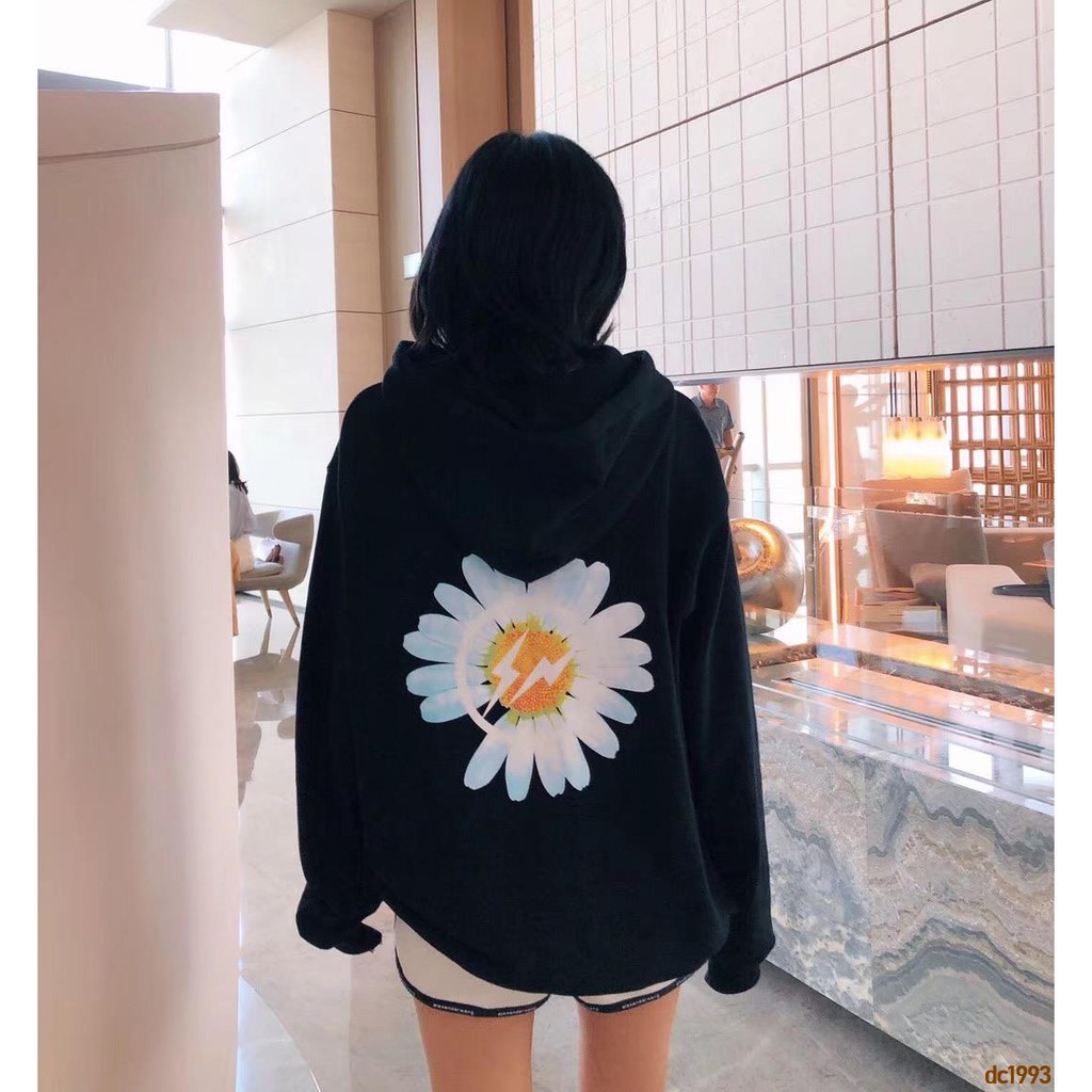 [Video Thực Tế] Áo Hoodies HÀN QUỐC Unisex hoa cúc hot rần rần KC009