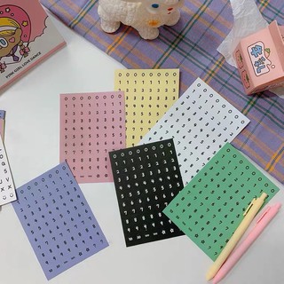 Sticker chữ số trang trí sổ vở DIY