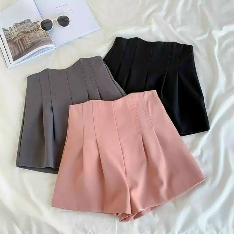 Quần short cạp liền 💥 MẪU MỚI 💥 quần đùi nữ thiết kế trẻ trung, năng động đủ màu: đen,trắng,hồng,ghi. | BigBuy360 - bigbuy360.vn