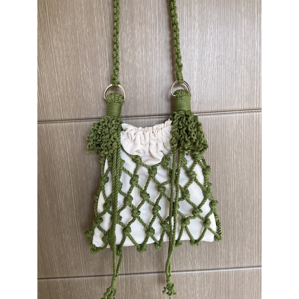 Túi lưới macrame - Túi Handmade tự đan - dây đeo chéo