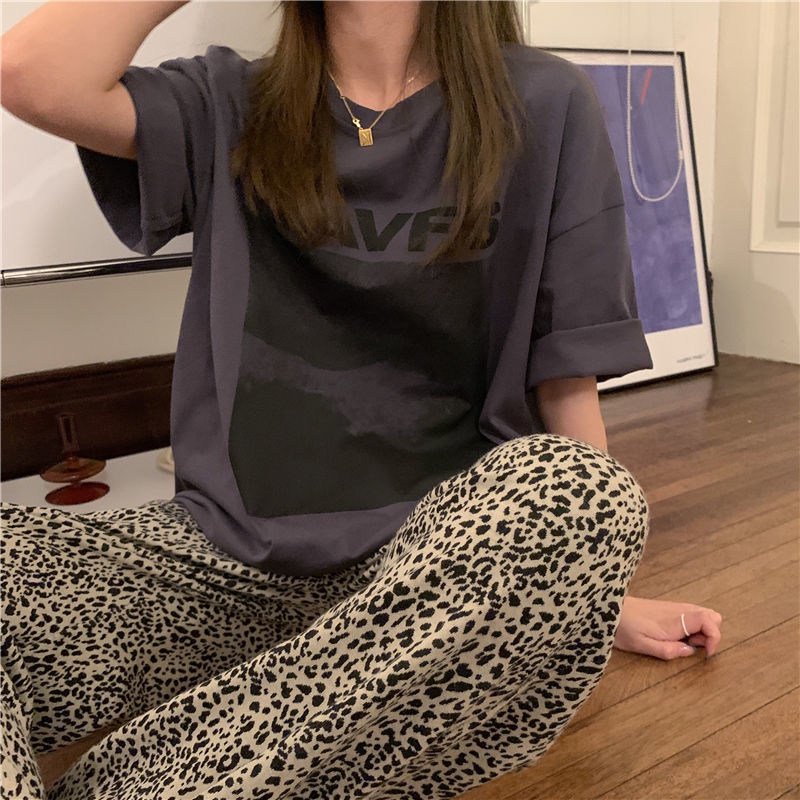 Áo thun ngắn tay form rộng phong cách Hàn Quốc dành cho nữ