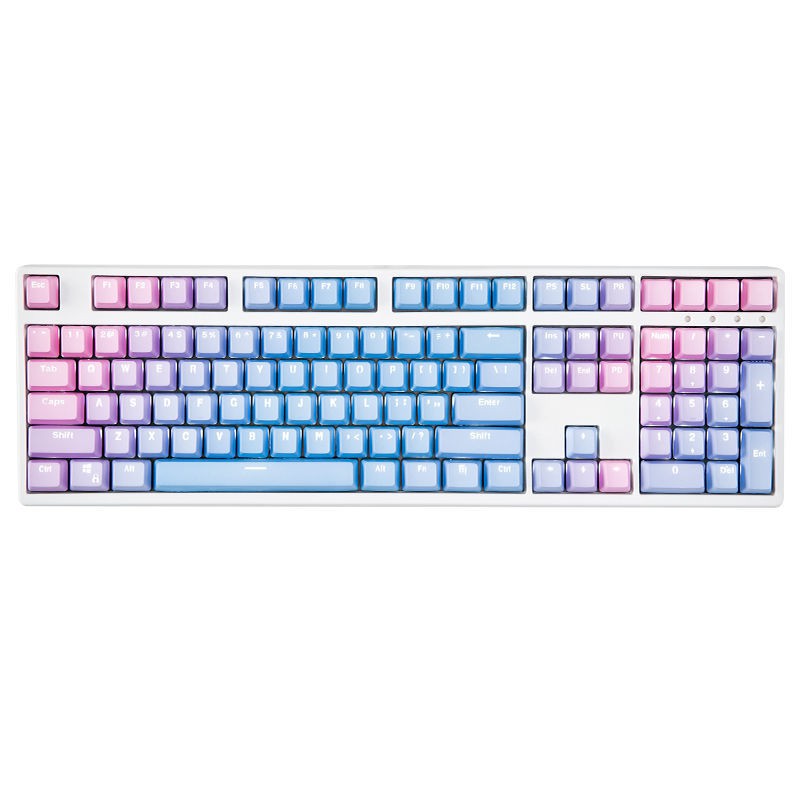 ✎✷Keycap Blue Enchantress 87 104 108PBT Mờ Cầu Vồng Sương Màu Xanh Thiền Sư Ảo Tưởng Trang chủ Secret Agent Keycap