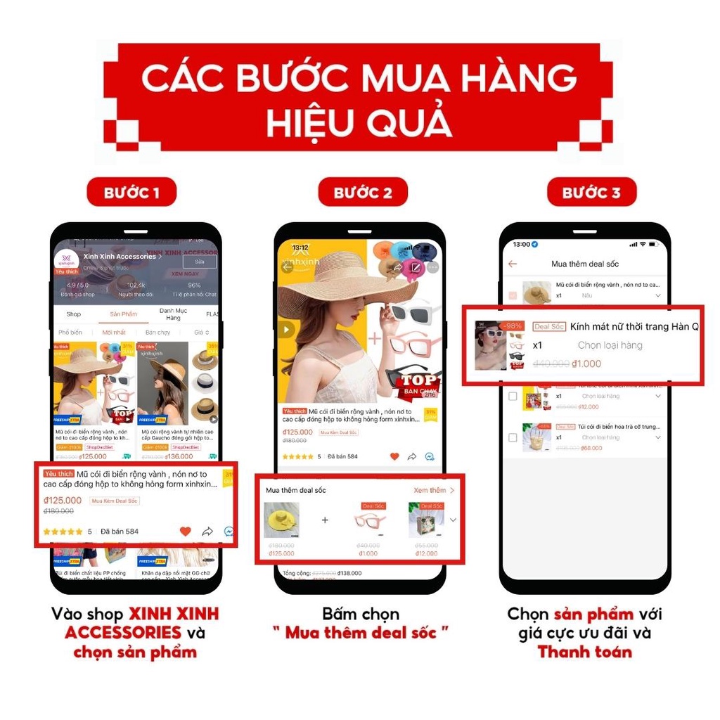 Mũ cói đi biển rộng vành , nón nơ to cao cấp đóng hộp to không hỏng form xinhxinhhp- Xinh Xinh Accessories