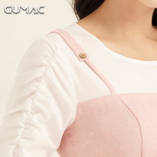 Đầm yếm tay nhún DA875 GUMAC
