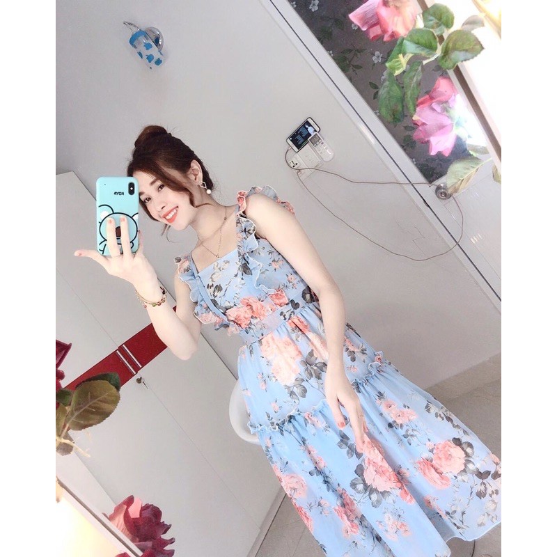 Đầm váy đôi bạn thân hoa dễ thương