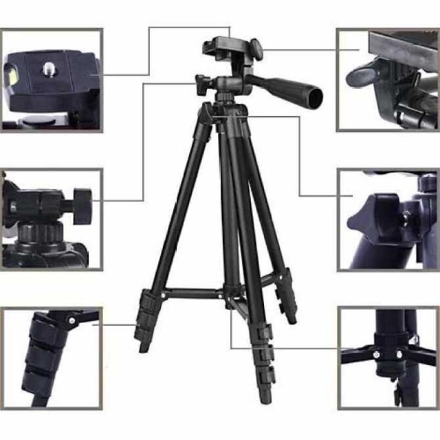 Gậy chụp ảnh Tripod 3120 Tặng kèm nút bấm bluetooth và kẹp điện thoại.