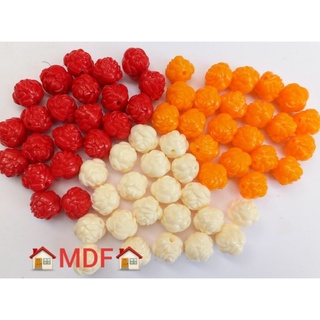 Set 2 hạt, 5 hạt cườm hoa hồng size 16ly