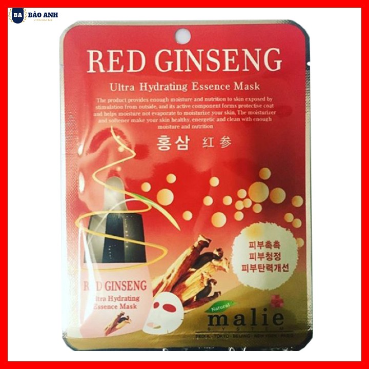 Mặt nạ hồng sâm Hàn Quốc Red Ginseng dưỡng da trắng hồng - BẢO ANH
