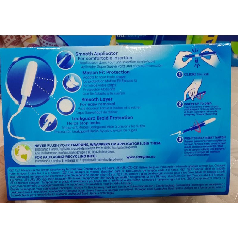 Tampax Pearl Compak hàng Anh chính hãng hộp 36cây tampons