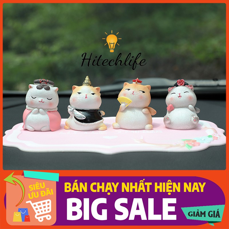 Phụ Kiện Trang Trí Xe Hơi Gia Đình Công Chúa Mèo Trang Trí Taplo Ô Tô, Bàn Làm Viêc Giá Rẻ Gồm 4 Chú Mèo Siêu Đáng Yêu | BigBuy360 - bigbuy360.vn