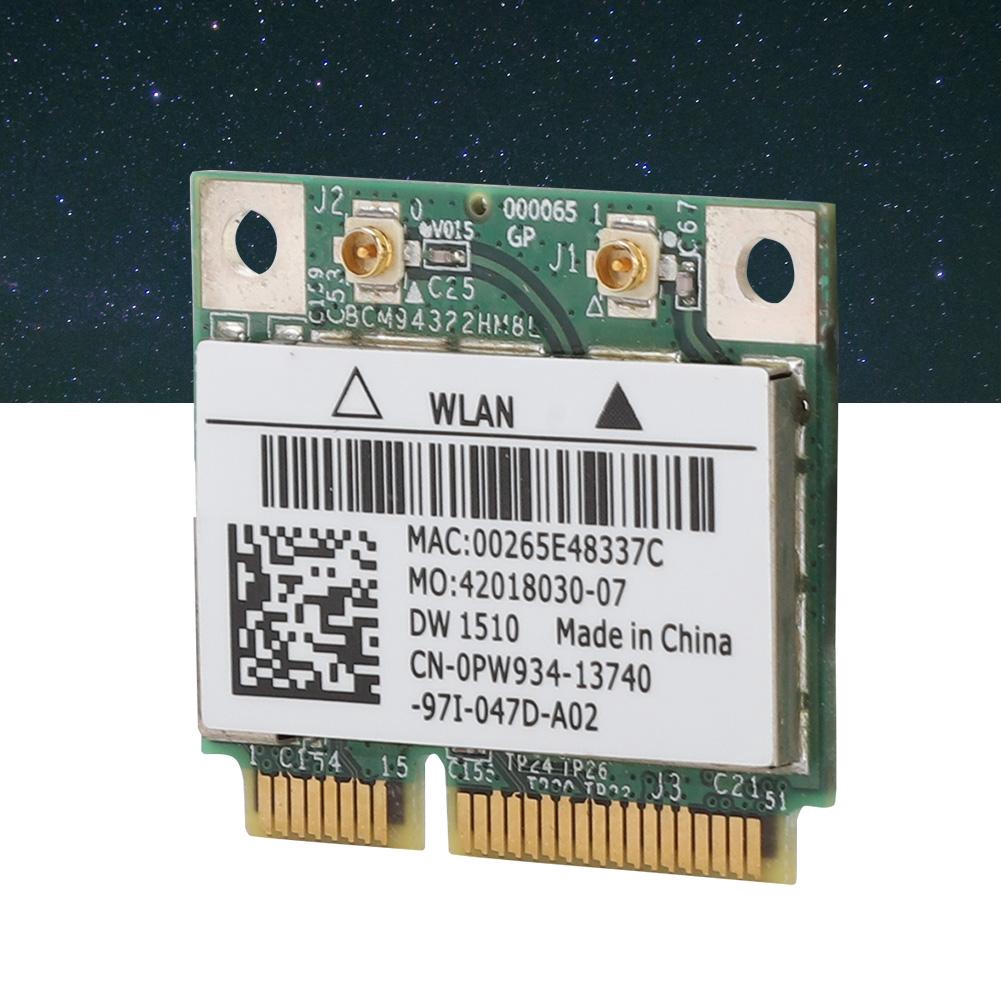 [Mã CBEL06 giảm 20% đơn 50k] Card mạng không dây mini bcm94322hm8l dw1510 Dual Band 300Mbps Mini PCI-E cho Dell e4200 e5500 | BigBuy360 - bigbuy360.vn
