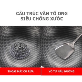 Chảo chống dính men đá Nhật 28cm đen