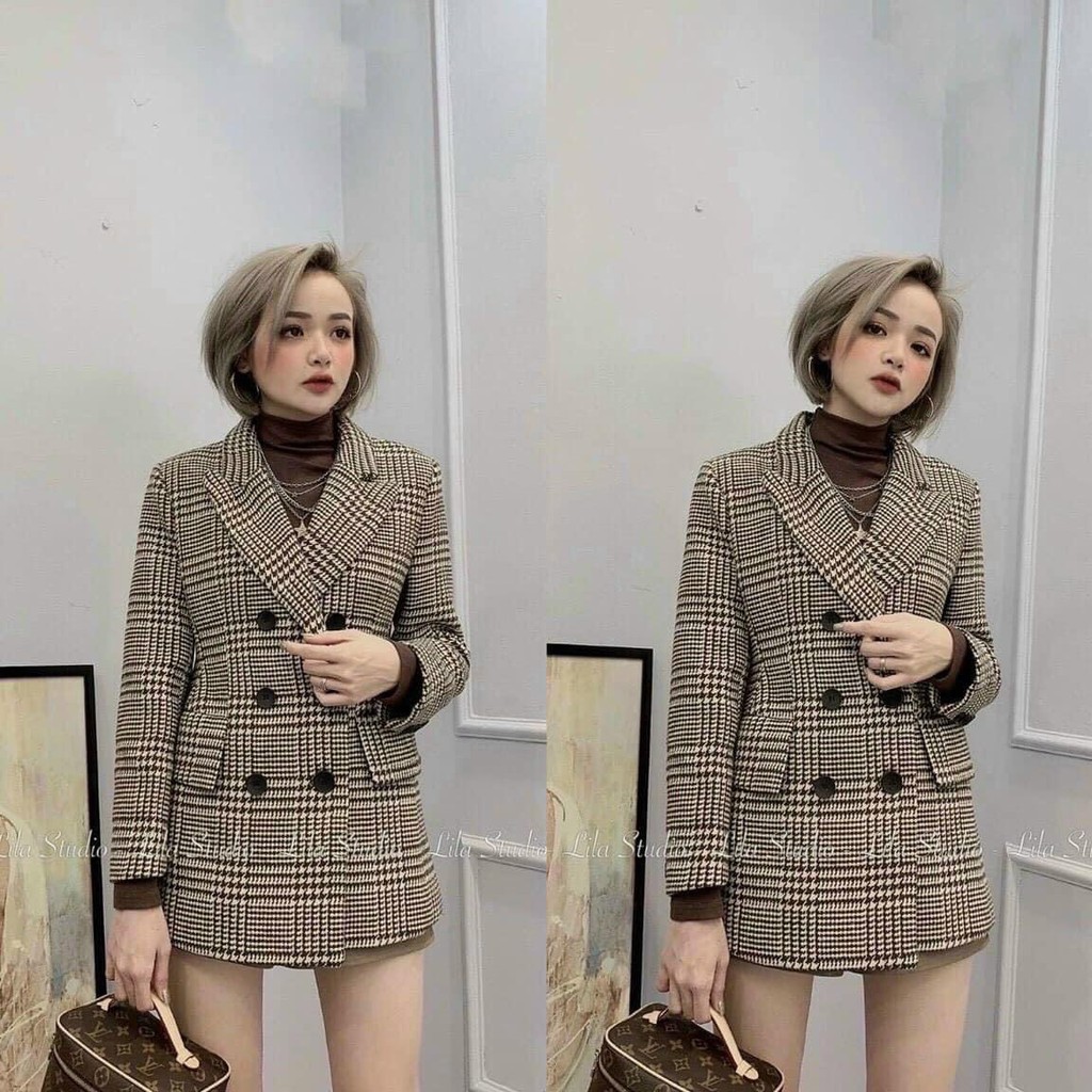 Áo phao dạ cổ vest 6 nút hàng 2 lớp kèm ảnh thật 165 | BigBuy360 - bigbuy360.vn