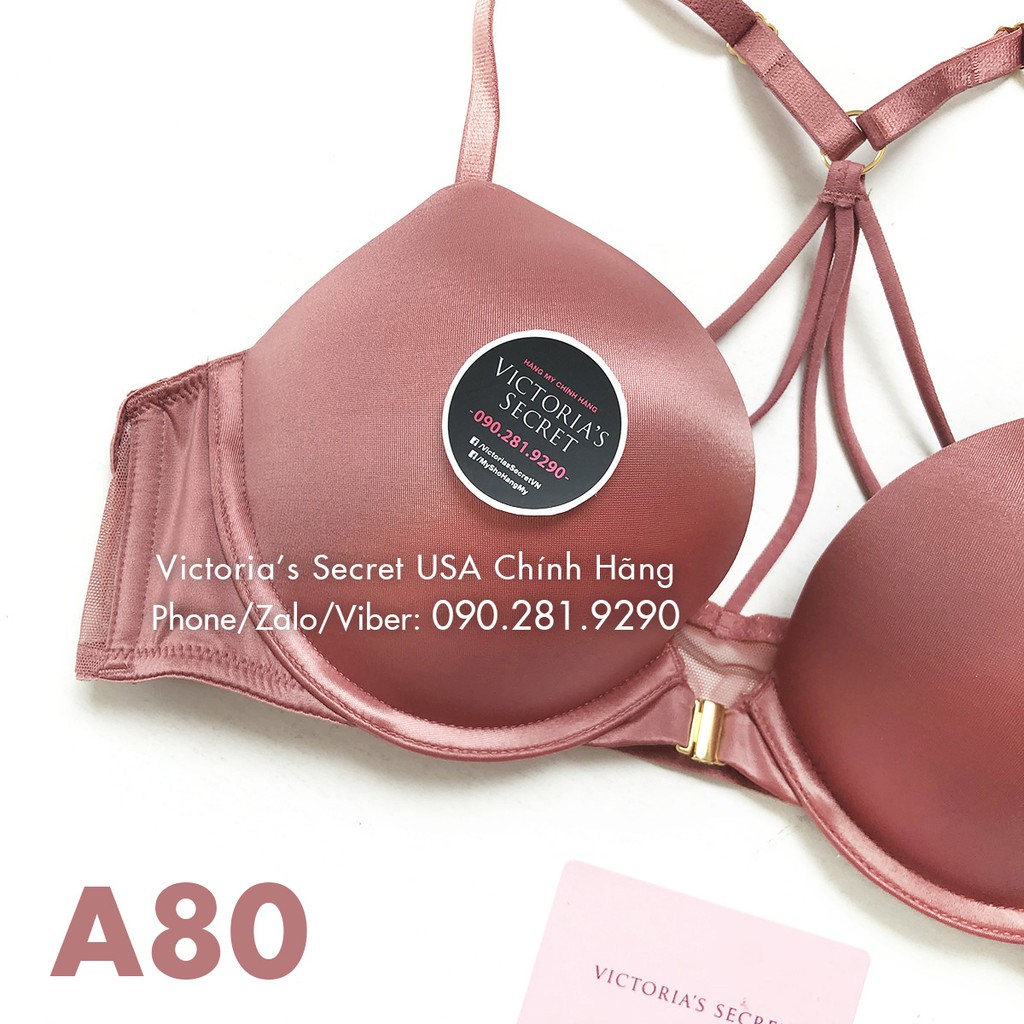 (Bill Mỹ 36A, A80) - Áo hồng đất, gài trước, siêu nâng, Bombshell Add-2-cups, Withered Rose - Victoria Secret USA | BigBuy360 - bigbuy360.vn
