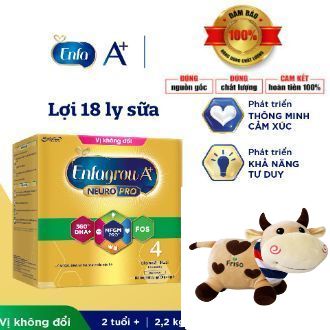 Sữa Bột Enfagrow A+ 4 hộp giấy 2.2kg Vị Nhạt Thanh Mát