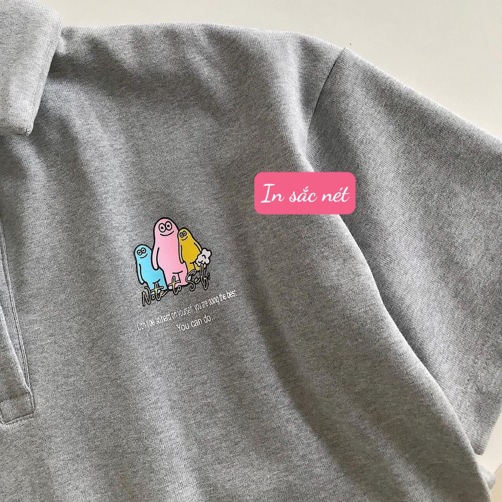 Đầm nữ polo dáng suông cộc tay in logo hoạt hình , Váy Phông Cộc Tay Cổ Bẻ Dáng Suông Ullzang,Hai Màu Đen Xám Freeship | BigBuy360 - bigbuy360.vn