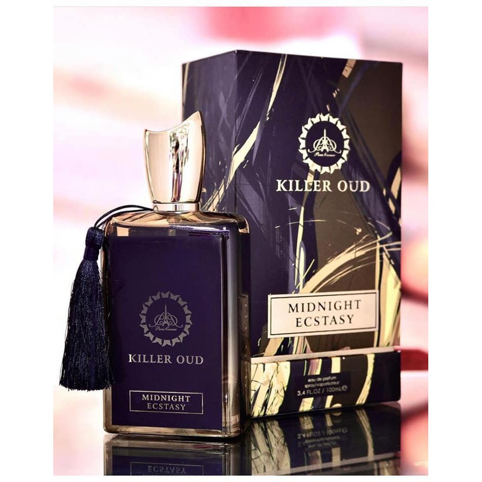 Nước hoa nội địa cao cấp Dubai Killer Oud Midnight Ecstasy (đen) Nam tính, mạnh mẽ 100ml