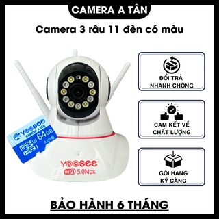 Camera ip yoosee 5.0mpx có màu 360, quan sát rõ ngày và đêm, và thẻ nhớ 32gb hoặc 64gb mã camera 11 đèn ban đêm có màu