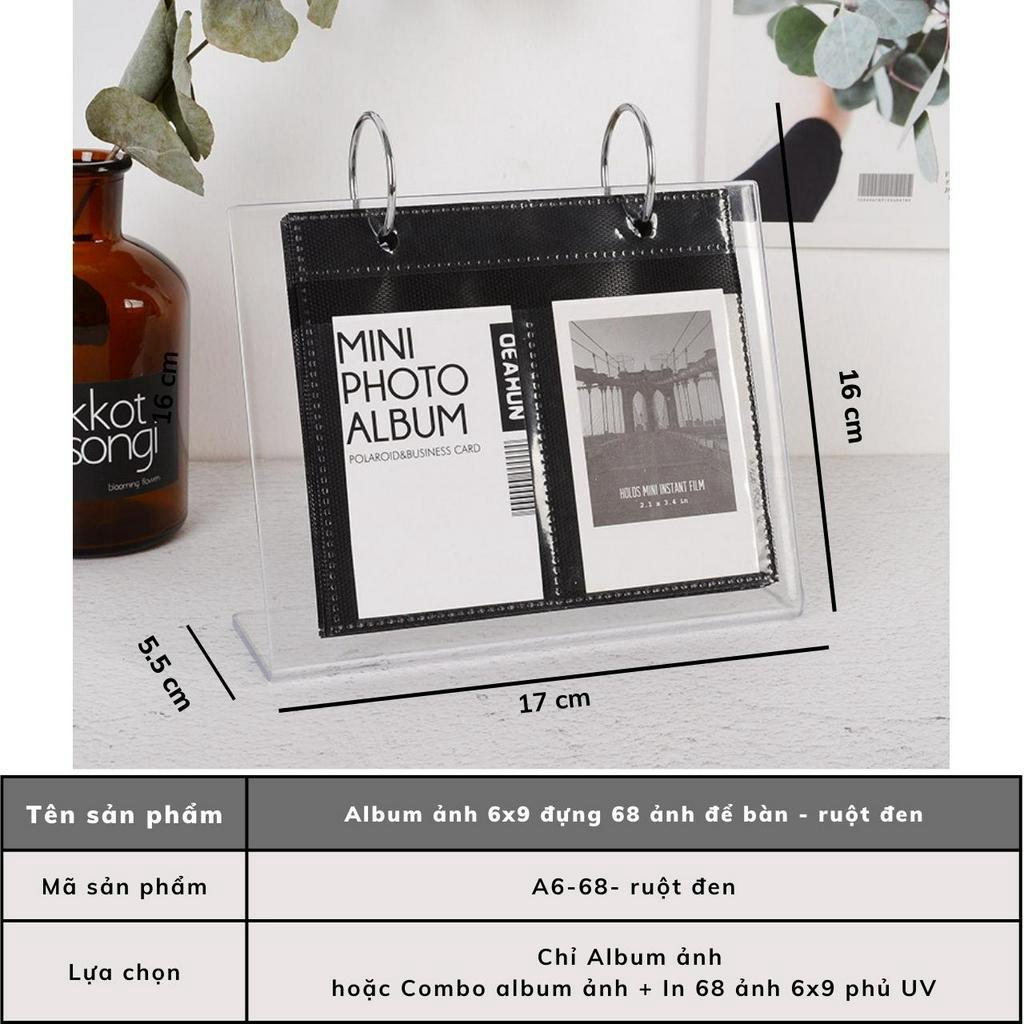 Combo album ảnh để bàn và in ảnh 6x9 phủ UV theo yêu cầu trang trí bàn làm việc Tú Vy Studio