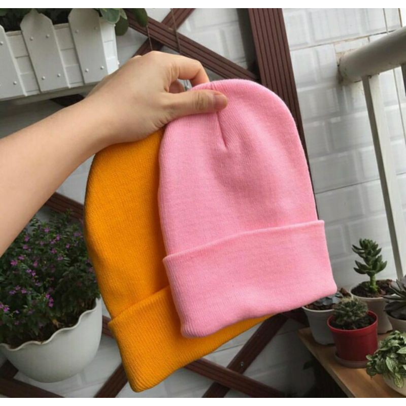 Mũ Len Beanie Dáng Dài Cao Cấp Nhiều Mầu { Bán Sỉ }