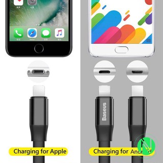 CÁP SẠC BASEUS 23CM LIGHTNING + MICRO USB