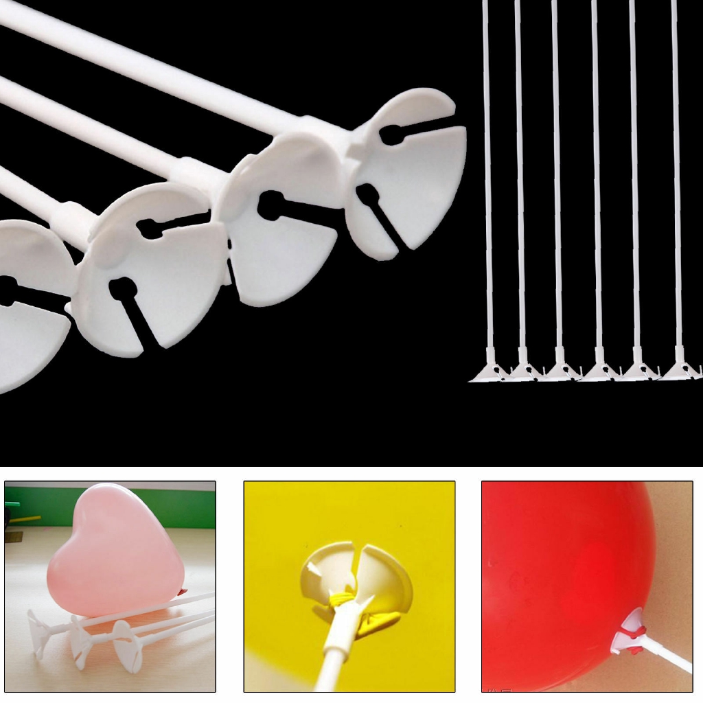 100 Đế Gắn Bong Bóng Màu Trắng 40cm Mới