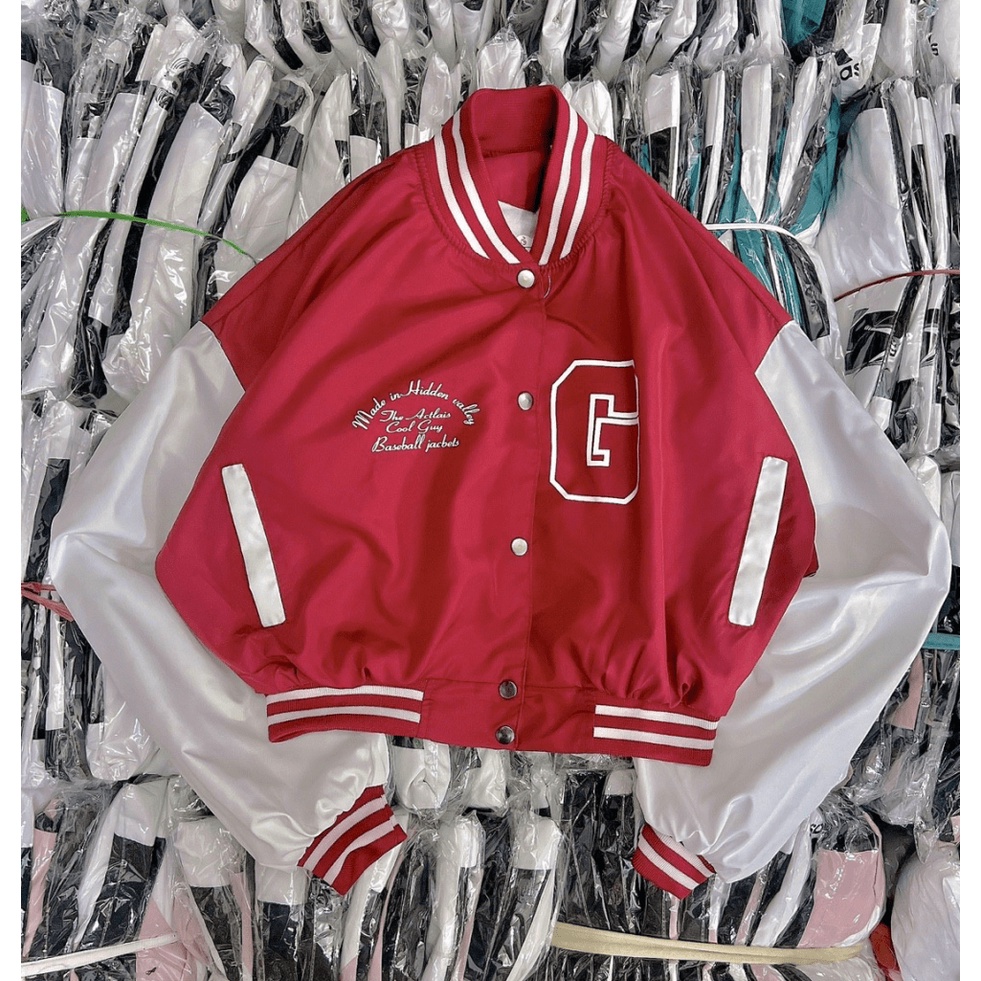 Áo Khoác Bomber Nữ Form Lửng Phối Màu In Chữ Cực Xinh Mẫu Mới Cực HOT - CLITUS FASHION