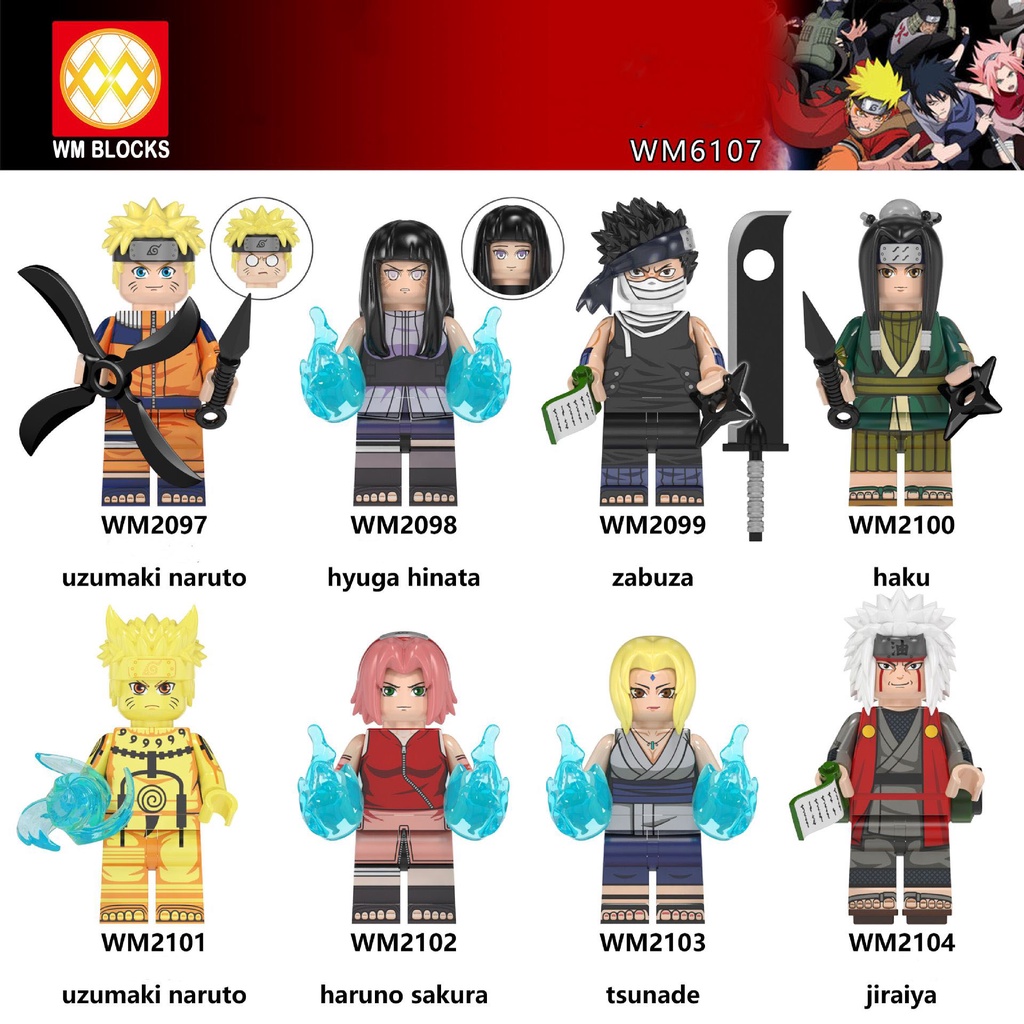 Mô Hình Lắp Ráp Lego anime Nhân Vật Hoạt Hình Naruto AKATSUKI kakashi uchiha itachi sasuke sakura obito madara hokage