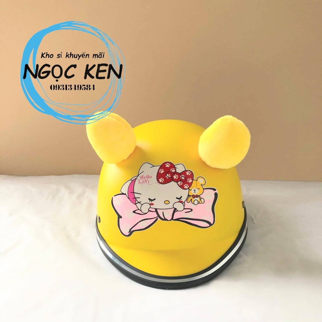 Mũ bảo hiểm nửa đầu siêu nhẹ họa tiết dễ thương, đáng yêu cho bé – Ngọc Ken Shop