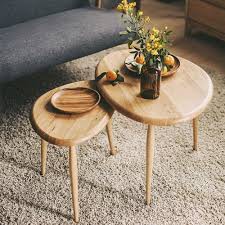 [𝑮𝑰𝑨̉𝑴 𝑮𝑰𝑨́ 𝑨𝑳𝑳] Bàn trà sofa trứng, bàn cafe sofa mini gỗ phong cách bắc âu, gỗ tự nhiên cao cấp có bảo hành
