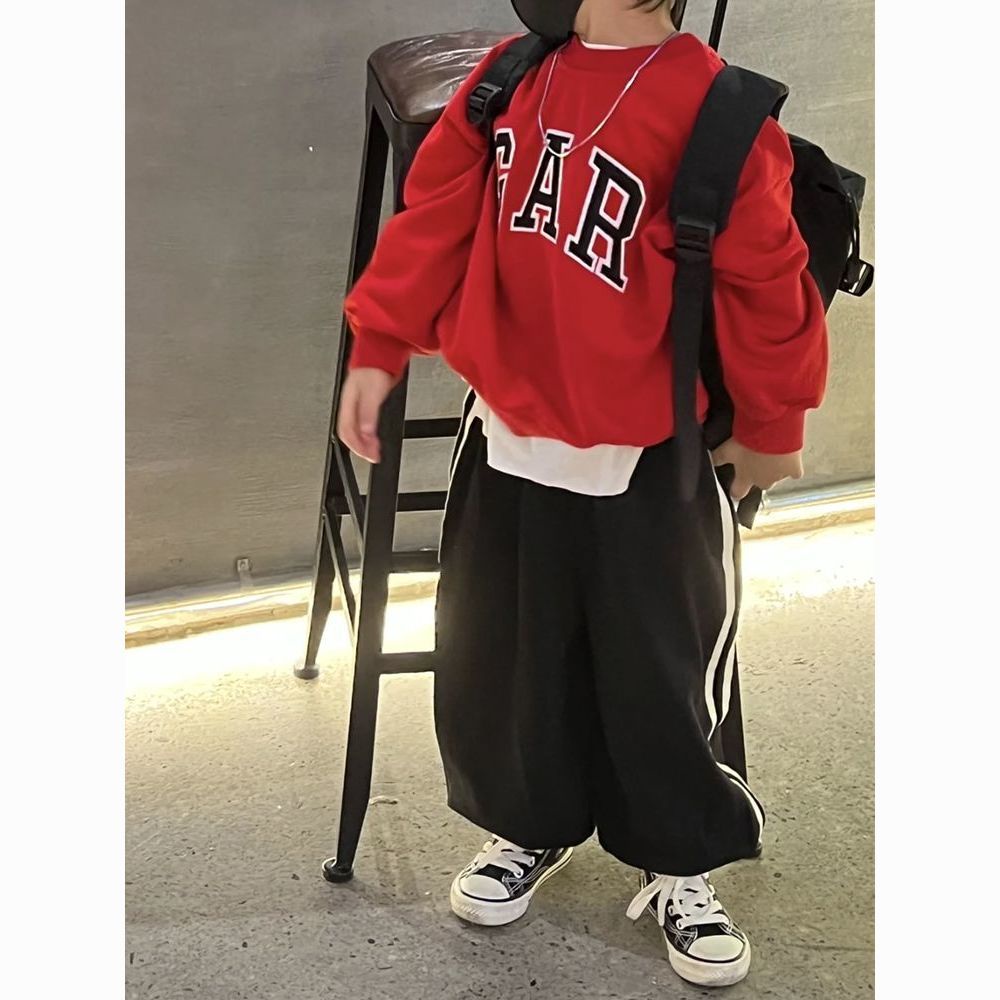 [Hàng Có Sẵn] Set Áo Sweatshirt Kèm Quần Dài Phong Cách Đường Phố Thời Trang Mùa Xuân Cho Bé Trai