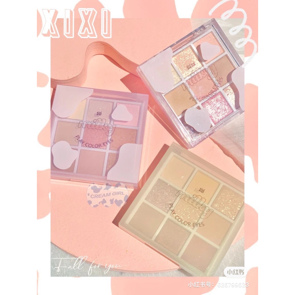 [XIXI] Bảng mắt 9 ô Xixi Milky Play Color (D416)