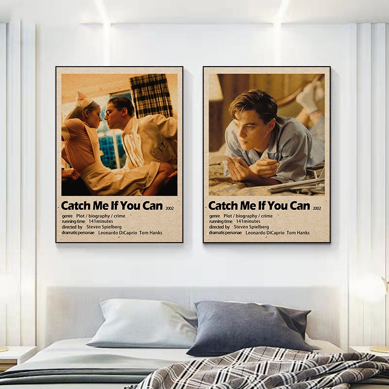 Poster Phim catch me if you can Trang Trí Phòng Khách Quán bar Phong Cách retro