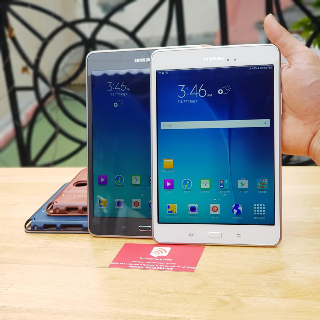 (HM) Máy tính bảng Samsung Galaxy Tab A 8.0 RAM 2GB T357T 4G WIFI  có bao da kính cường lực