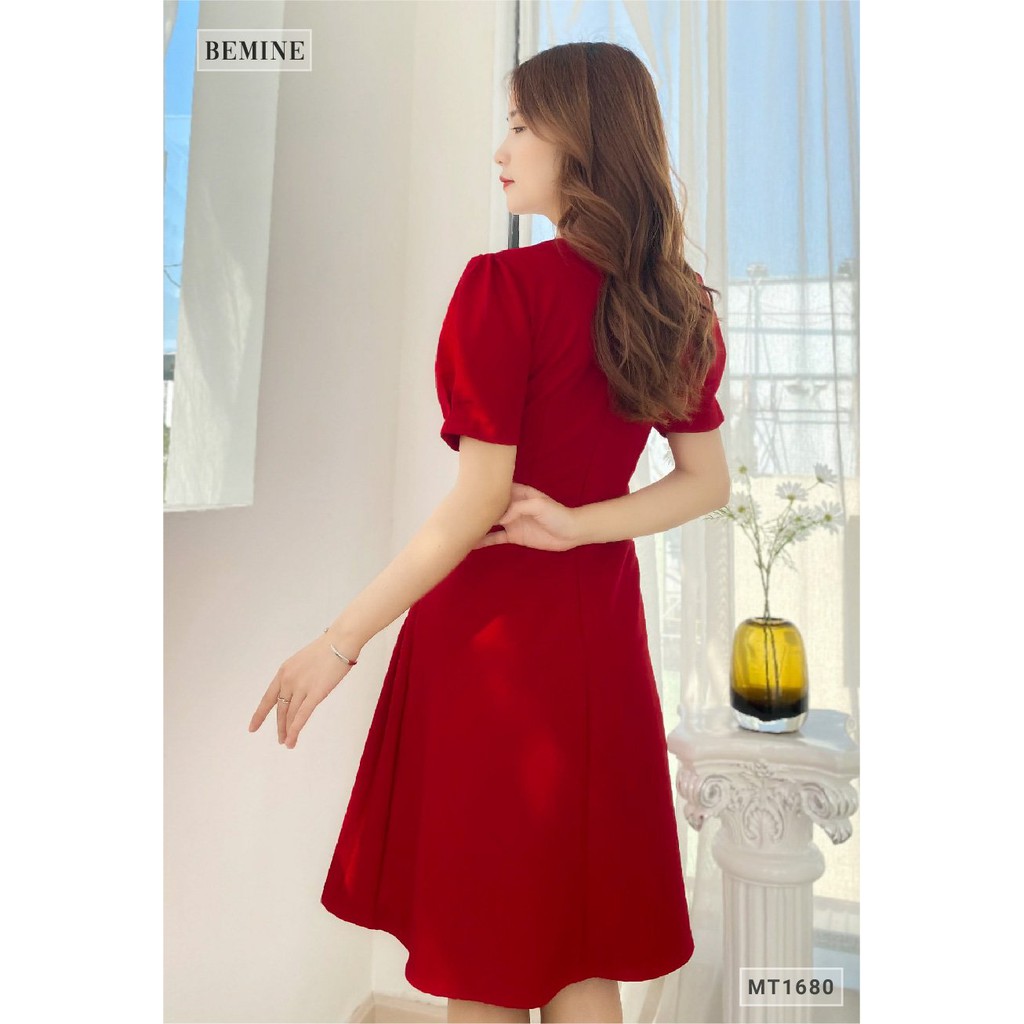 Đầm xếp ly tùng đính nút BEMINE MT1680DO | BigBuy360 - bigbuy360.vn