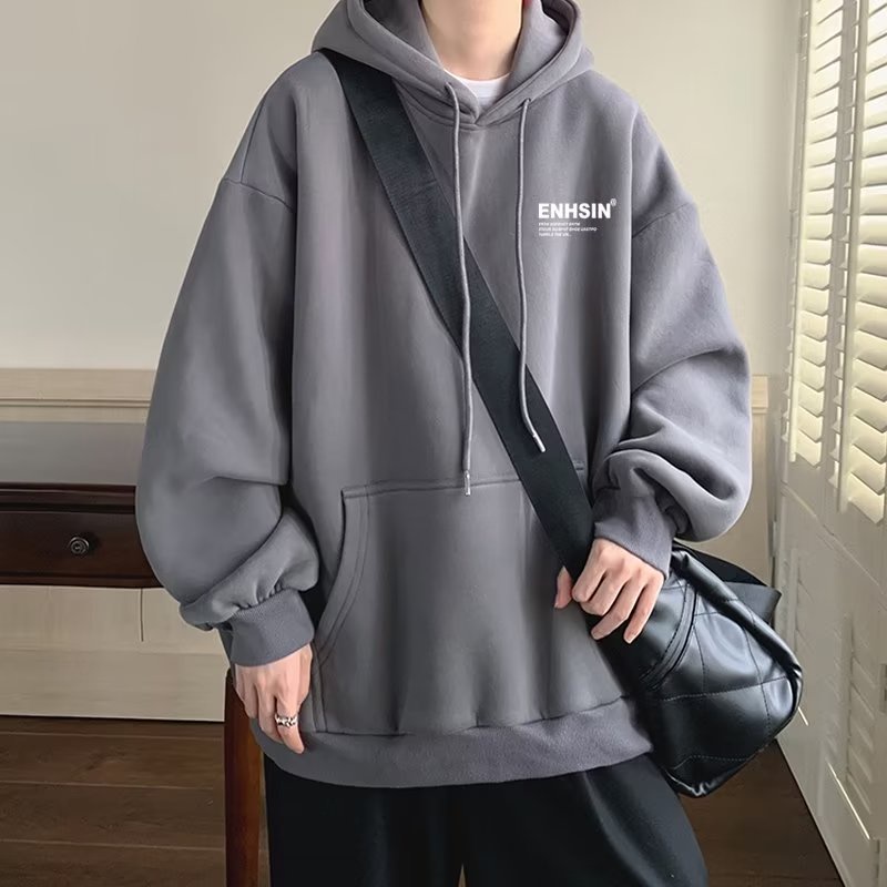 Áo hoodie Tay Dài Dáng Rộng In Chữ Tiếng Anh Phong Cách hip hop Đường Phố Mỹ Thời Trang Thu Đông Cho Nam Size M-8XL. 2022
