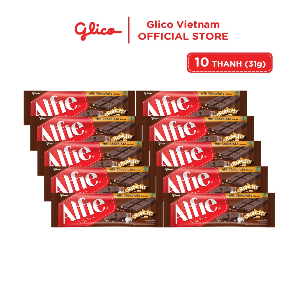 Socola dạng thanh GLICO Alfie (Combo 10 thanh)