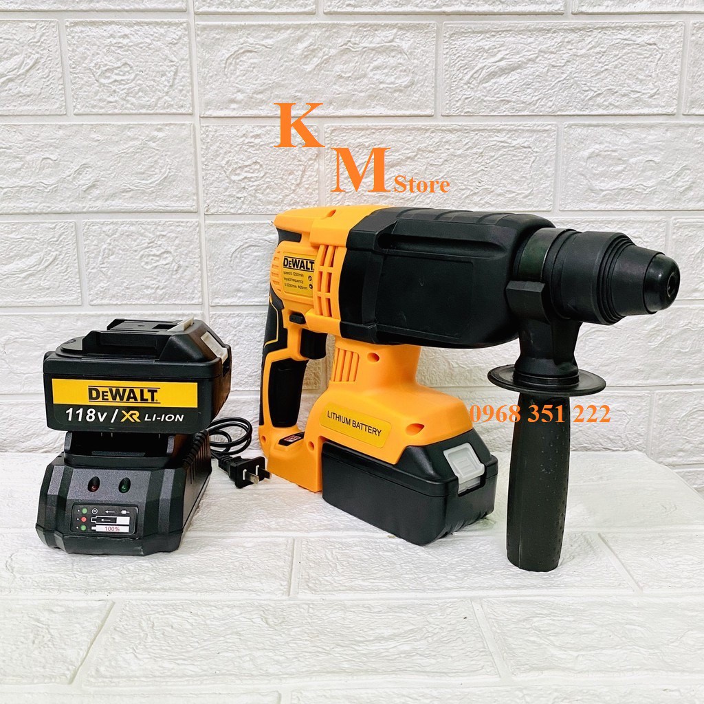 Máy Khoan Bê Tông Dùng Pin DeWaLT 118v - Loại Động Cơ Ko Chổi Than