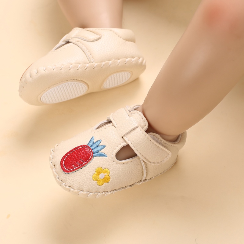 Giày Da PU Đế Mềm Nhiều Màu Sắc Dễ Thương Cho Bé Sơ Sinh