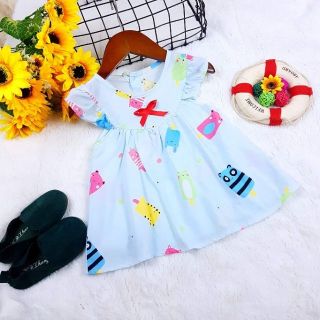 Váy lanh lụa bé gái